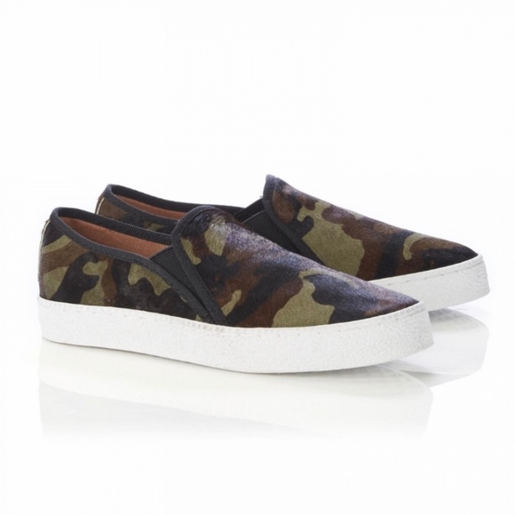 Corso Como Shoes - CORSO COMO Women's Duffy Green Camouflage Slip ons